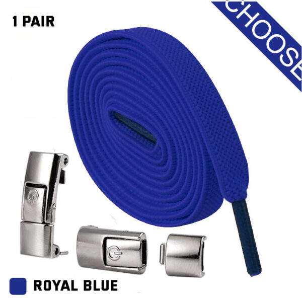 Press Lock Shoelaces Without Ties Elastic Laces Sneaker 8MM Widened Flat No Tie Shoe Laces Kids Shoelace For Shoes - Image 2
