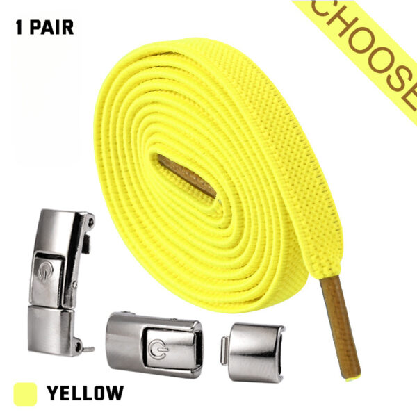 Press Lock Shoelaces Without Ties Elastic Laces Sneaker 8MM Widened Flat No Tie Shoe Laces Kids Shoelace For Shoes - Image 5