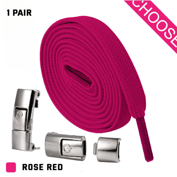 Press Lock Shoelaces Without Ties Elastic Laces Sneaker 8MM Widened Flat No Tie Shoe Laces Kids Shoelace For Shoes - Image 6